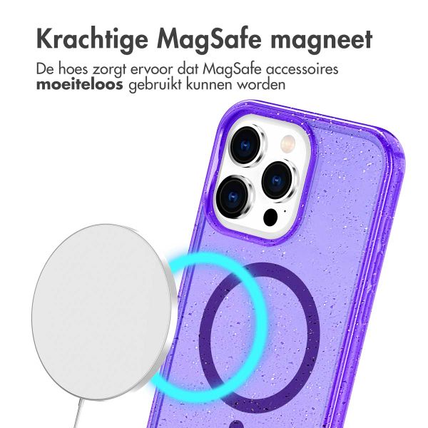 imoshion Sparkle Backcover met MagSafe Apple iPhone 15 Pro - Glitter Paars