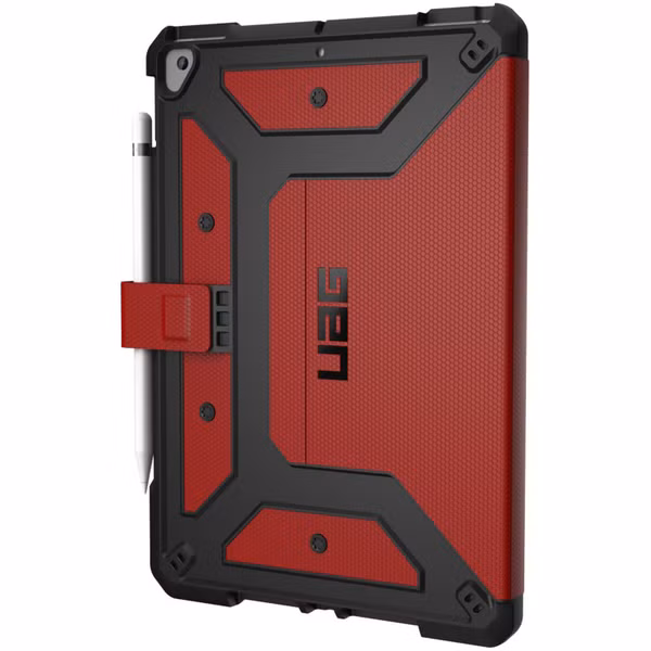 UAG Metropolis Bookcase Apple iPad 9 (2021) 10.2 inch / iPad 8 (2020) 10.2 inch / iPad 7 (2019) 10.2 inch - Rood
