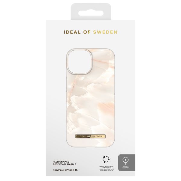 iDeal of Sweden Fashion Backcover MagSafe Apple iPhone 15 - Rose Pearl Marble