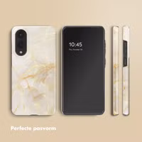 Selencia Vivid Backcover Samsung Galaxy S25 Edge - Golden Beige Marble