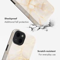 Selencia Vivid Back Cover with MagSafe Apple iPhone 13 - Golden Beige Marble