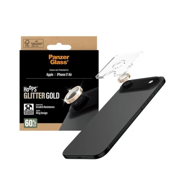 PanzerGlass Camera Protector Hoops Optic Rings voor de Apple iPhone Air - Glitter Goud