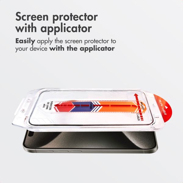 Accezz Tempered Glass Screen Protector + Applicator Apple iPhone 15 Pro
