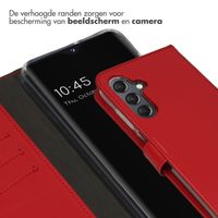 Selencia Echt Leren Bookcase Samsung Galaxy A25 (5G) - Rood