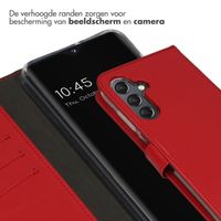 Selencia Echt Lederen Bookcase Samsung Galaxy A25 (5G) - Rood