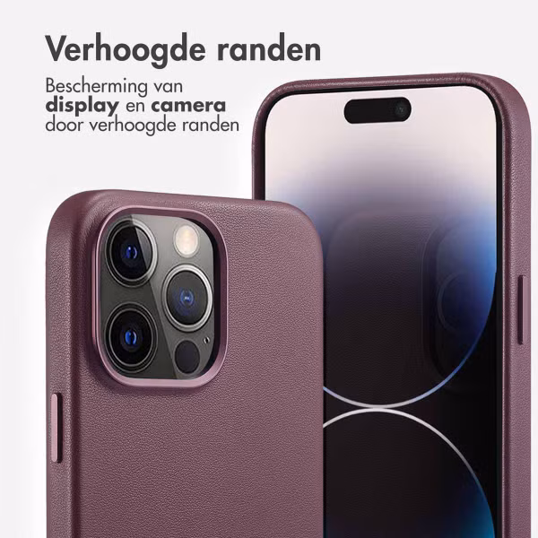 Accezz MagSafe Leather Backcover Apple iPhone 14 Pro Max - Heath Purple