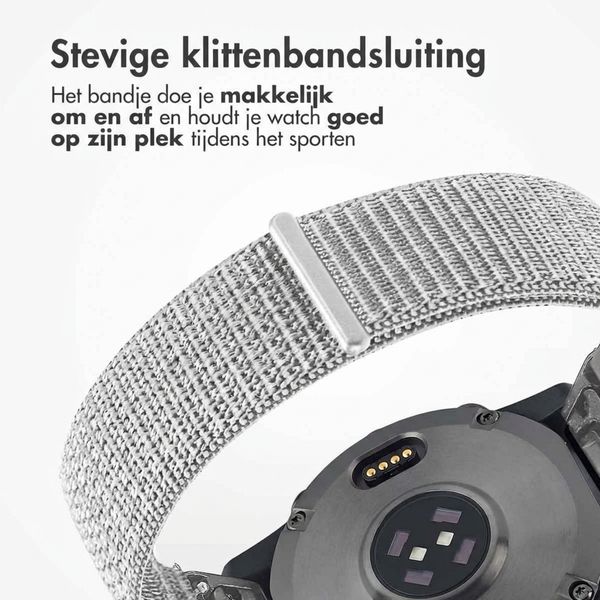 imoshion QuickFit® Nylon bandje  - Garmin 20 mm aansluiting - Maat L/XL - Wit