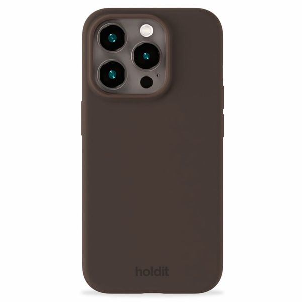 Holdit Silicone Case iPhone 15 Pro - Chocolate