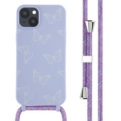 imoshion Siliconen design hoesje met koord Apple iPhone 14 Plus - Butterfly