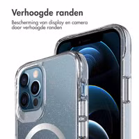 imoshion Clear Glitter Backcover met MagSafe Apple iPhone 12 (Pro) - Zilver