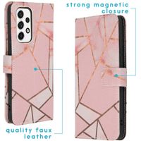 imoshion Design Softcase Bookcase Samsung Galaxy A53 - Pink Graphic