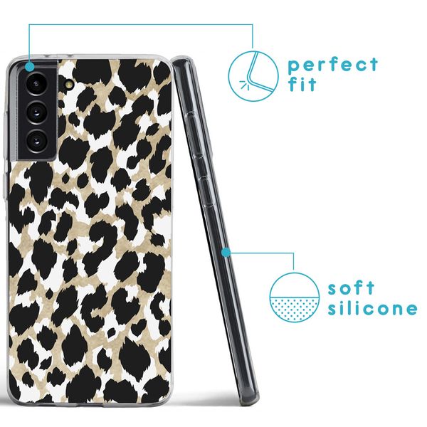 imoshion Design hoesje Samsung Galaxy S21 - Luipaard / Zwart