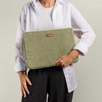 Selencia Teddy Laptop hoes 15-16 inch - Laptopsleeve - Sage Green