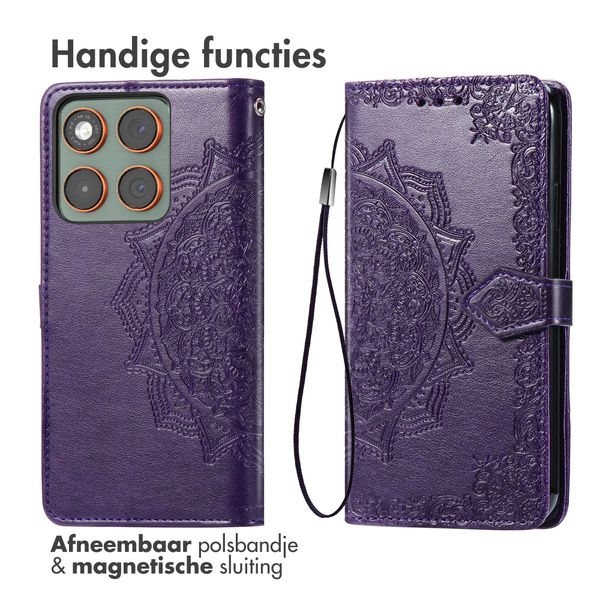 imoshion Mandala Bookcase Motorola Edge 70 - Paars