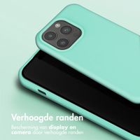 Selencia Siliconen hoesje met afneembaar koord iPhone 15 Pro - Turquoise