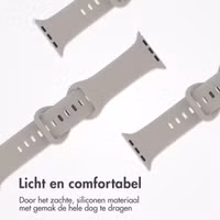 imoshion Siliconen⁺ bandje Apple Watch Series 1 t/m 9 / SE (38/40/41 mm) | Series 10 / 11 (42 mm) - Maat S/M - Stone