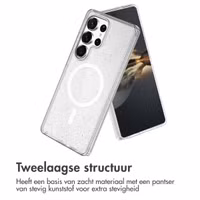 imoshion Sparkle Backcover met MagSafe Samsung Galaxy S24 Ultra - Glitter Transparant