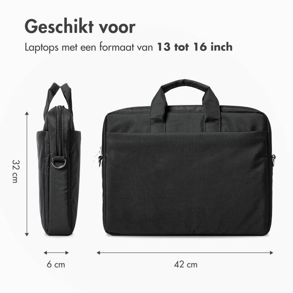 Accezz Zakelijke laptoptas 16 inch - Zwart