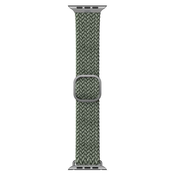 Uniq Aspen Braided bandje Apple Watch Series 1 t/m 10 / SE / Ultra (2) (44/45/46/49 mm) - Cypress Green