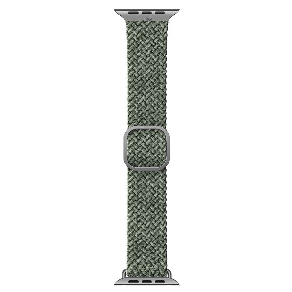 Uniq Aspen Braided bandje Apple Watch Series 1 t/m 10 / SE / Ultra (2) (44/45/46/49 mm) - Cypress Green