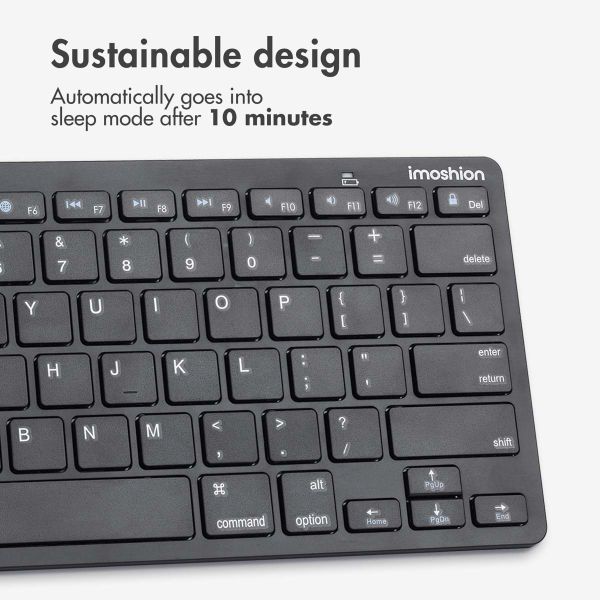 imoshion Wireless Bluetooth Keyboard - Wireless Keyboard - QWERTY - Black