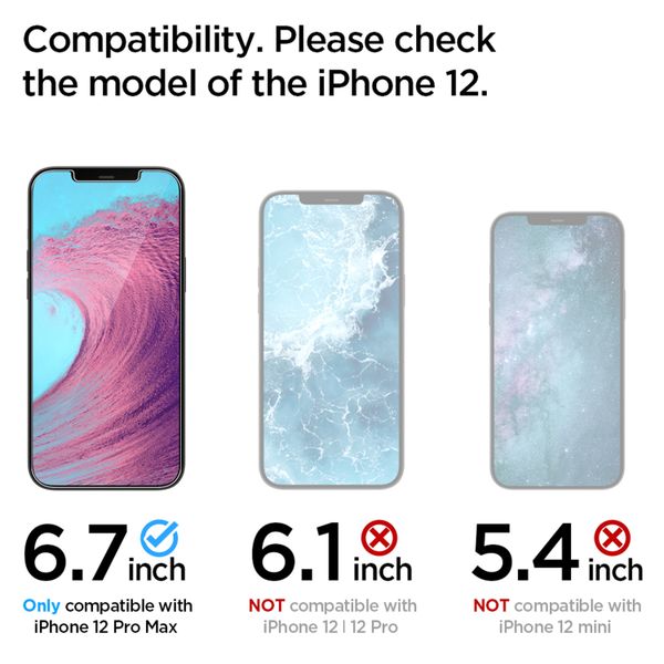 Spigen GLAStR EZ Fit Screenprotector + Applicator Apple iPhone 12 Pro Max