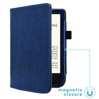 imoshion Vegan Leather Bookcase Pocketbook Touch Lux 5 / HD 3 / Basic Lux 4 / Vivlio Lux 5 - Donkerblauw