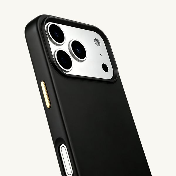Selencia Rivièra MagSafe Backcover met afneembare haakjes Apple iPhone 17 Pro - Velvet Black