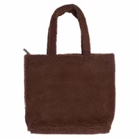 Selencia Zaya Tote Bag - Teddy Laptoptas 16 inch - Choco Brown