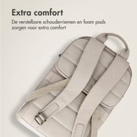 Accezz Leather Laptop rugzak 16 inch - Beige