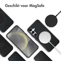 Accezz MagSafe Leather Backcover Samsung Galaxy S25 - Onyx Black