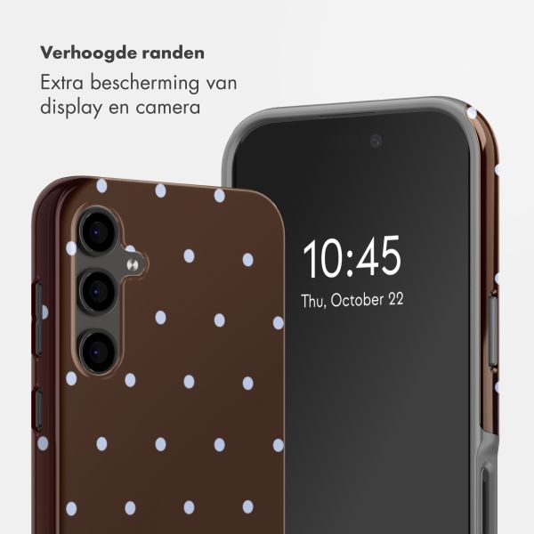Selencia Vivid Backcover Samsung Galaxy S24 FE - Happy Dots Chocolate
