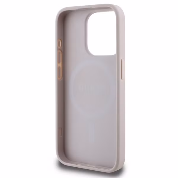 Guess 4G Metal Logo Backcover MagSafe Apple iPhone 15 Pro Max - Roze