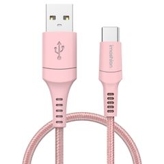 imoshion Braided USB-C naar USB kabel - 1 meter - Roze