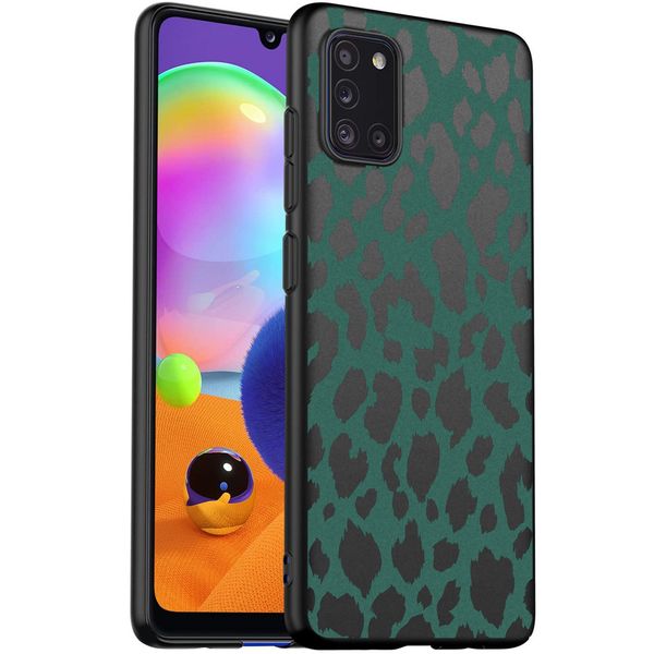 imoshion Design hoesje Samsung Galaxy A31 - Luipaard - Groen / Zwart