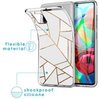 imoshion Design hoesje Samsung Galaxy A71 - Grafisch Koper / Wit