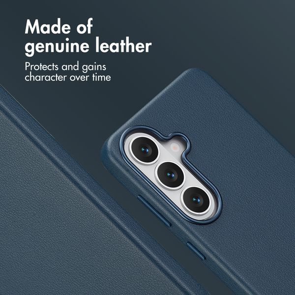 Accezz Leather Back Cover with MagSafe Samsung Galaxy S26 - Nightfall Blue