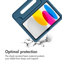 imoshion Kids-Proof Back Cover with Handle Apple iPad 11 (2025) 11 inch A16 / iPad 10 (2022) 10.9 inch - Dark Blue