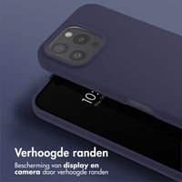 Selencia Siliconen hoesje met afneembaar koord Apple iPhone 16 Pro Max - Donkerblauw