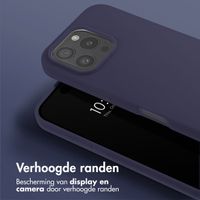 Selencia Siliconen hoesje met afneembaar koord iPhone 16 Pro Max - Donkerblauw