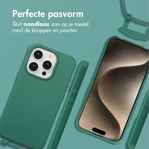 imoshion Color Backcover met afneembaar koord MagSafe Apple iPhone 15 Pro - Donkergroen