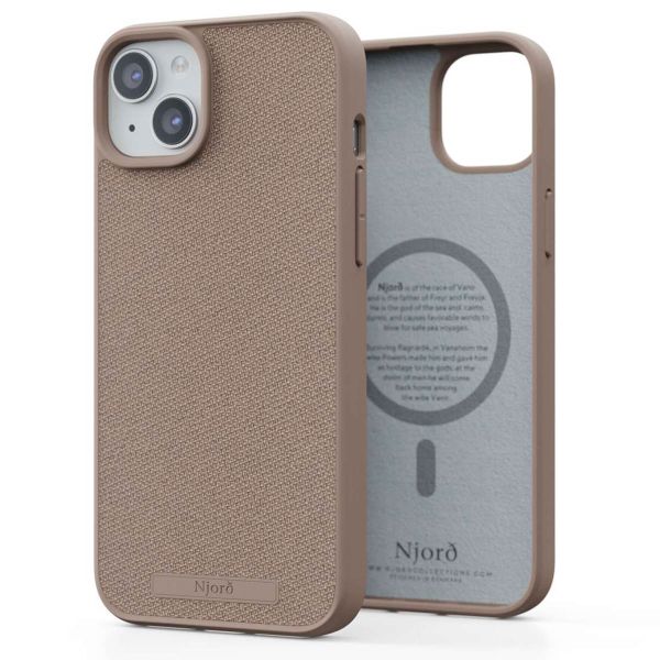 Njorð Collections Fabric MagSafe Case iPhone 15 Plus - Pink Sand