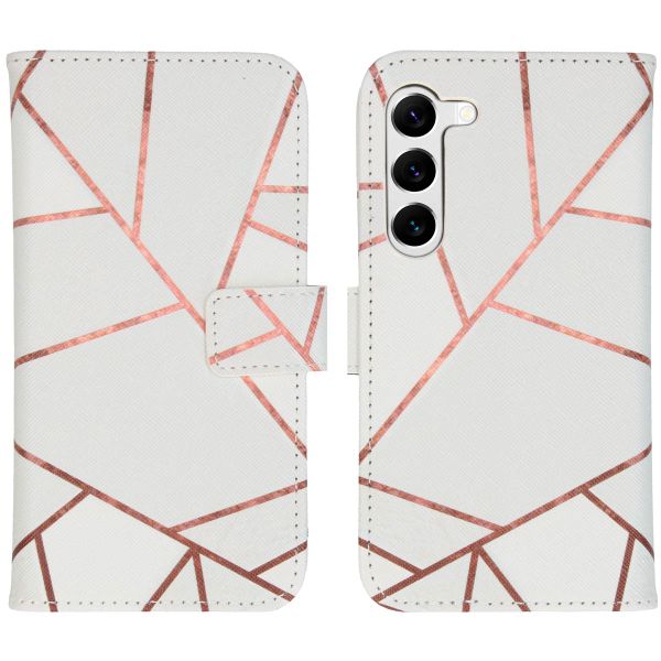 imoshion Design Softcase Bookcase Samsung Galaxy S23 - White Graphic