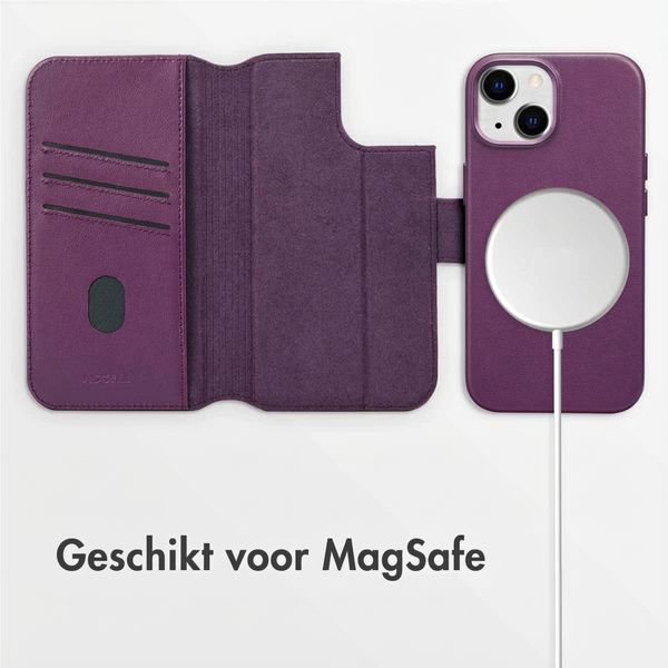 Accezz Leather Bookcase 2-in-1 met MagSafe Apple iPhone 15 - Heath Purple