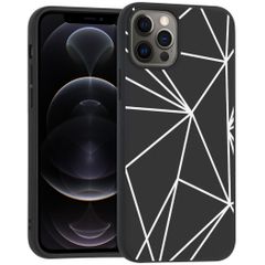 imoshion Design hoesje iPhone 12 (Pro) - Grafisch - Lijn Zwart