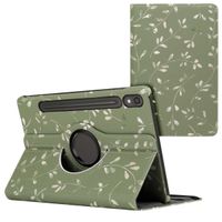 imoshion 360° Draaibare Design Bookcase Samsung Galaxy Tab S9 11.0 inch - Green Flowers