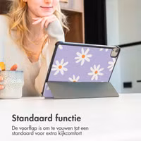 imoshion Design Trifold Bookcase Samsung Galaxy Tab A11 Plus / A9 Plus - Flowers Distance