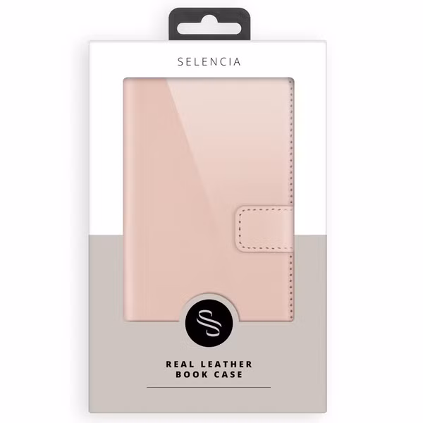 Selencia Echt Leren Bookcase Samsung Galaxy S20 - Dusty Pink