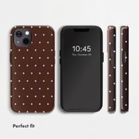 Selencia Vivid Back Cover Apple iPhone 13 Pro - Happy Dots Chocolate