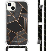 imoshion Design hoesje met koord Apple iPhone 14 Plus - Grafisch Koper - Zwart / Goud